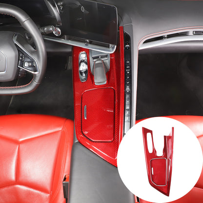 Red Real Carbon Fiber Full Interior Set Decor Trim Kit for Corvette C8 20-25 - Styles 46-50 53