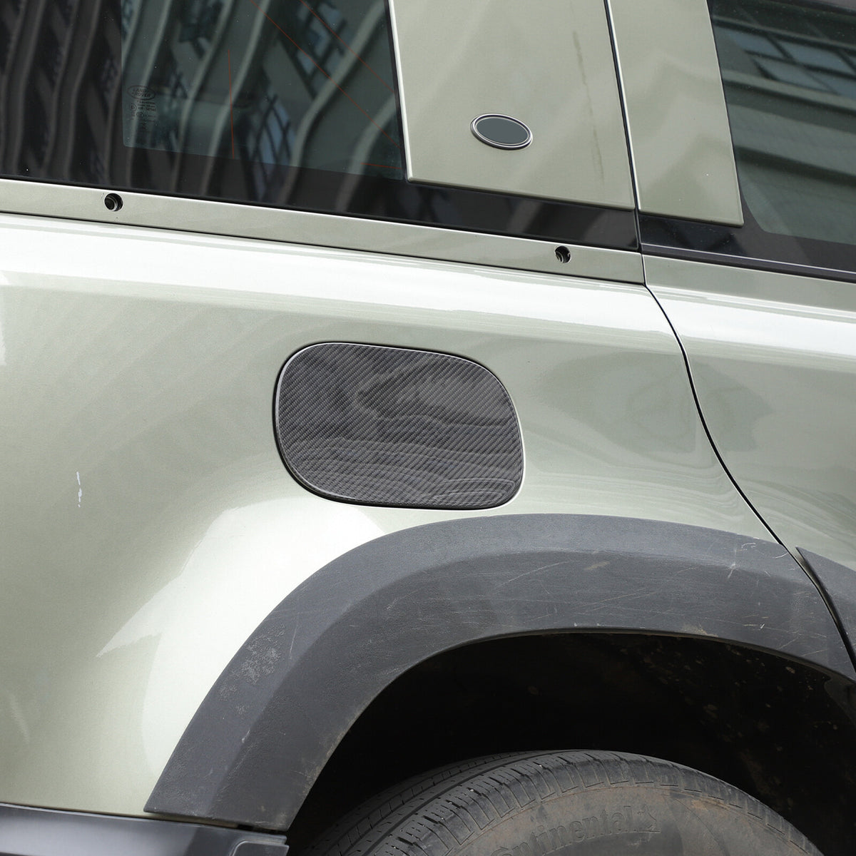 Real Dry Carbon Fiber Fuel Tank Cap Trim Cover For LR Defender L663 2020-25 20