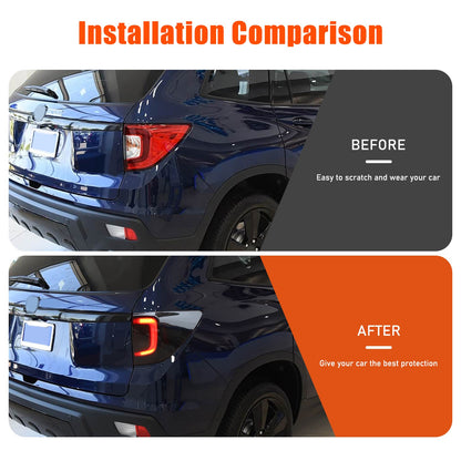 Transparent Gray ABS Tail Light Tint Cover Trim For Honda Passport 2019-2023 23