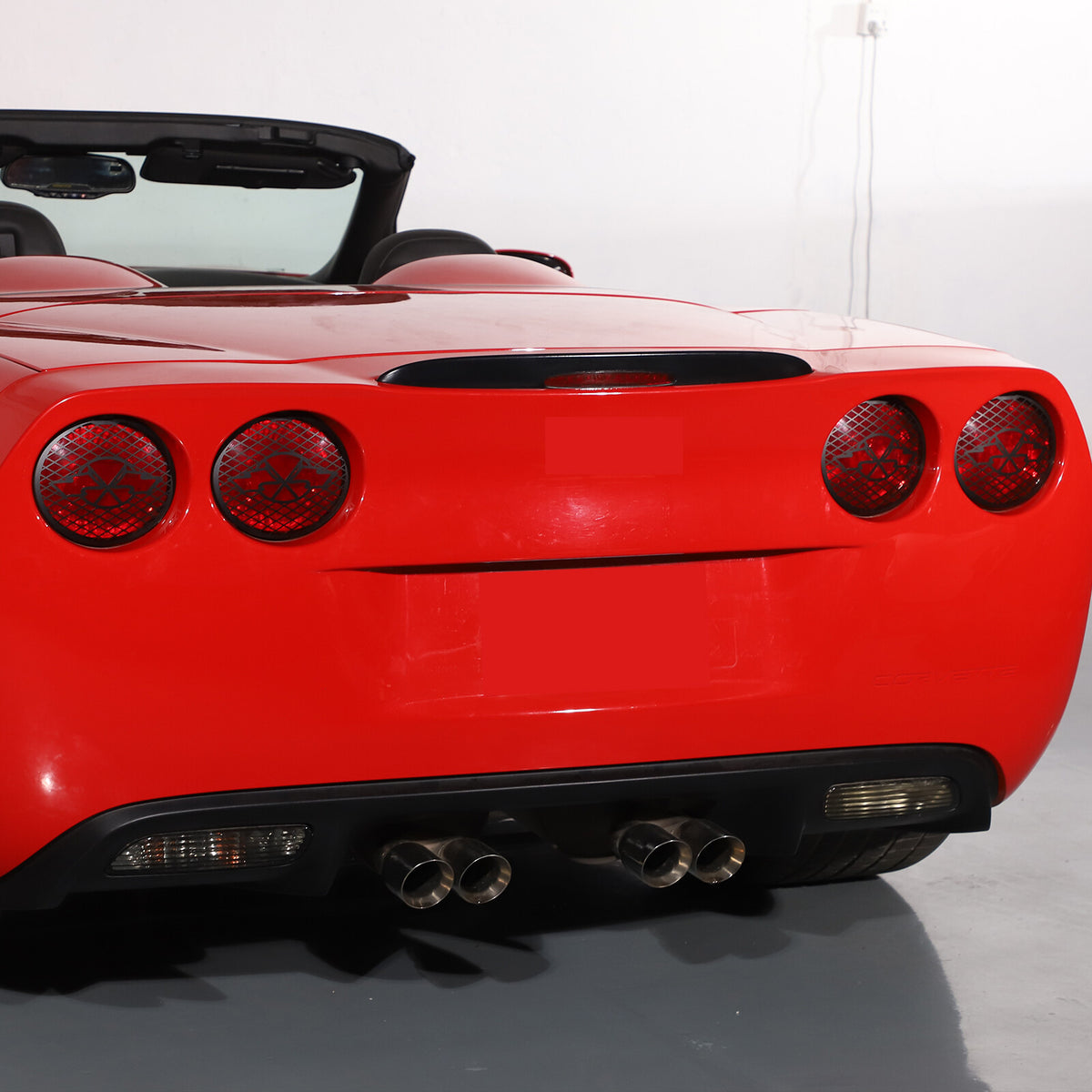 Black Stainless Steel Tail Light Trim Grills for Corvette C6 GS/Z0 /ZR1 2005-13 15