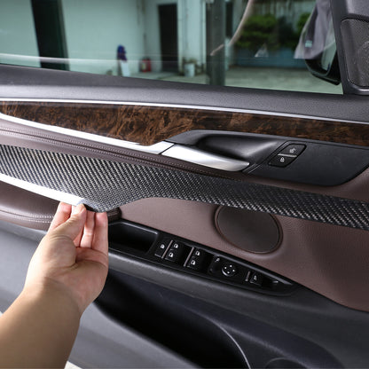 Real Carbon Fiber Interior Door Panel Decor Trim For BMW X5 F15 2014-2018 US 15