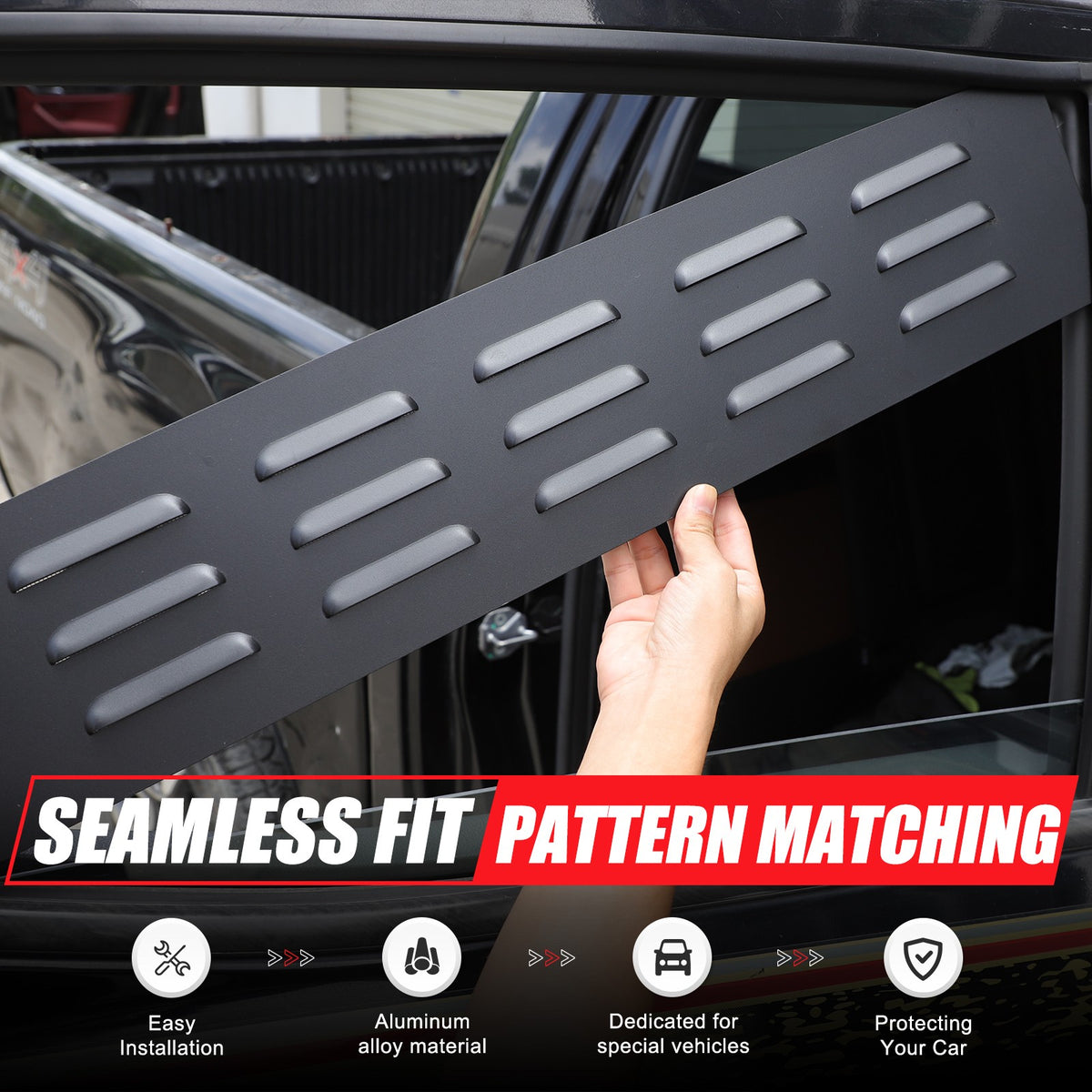 Aluminum Rear Door Window Louver Air Vent Panel Trim For Ford Ranger T7 15-22 US 7