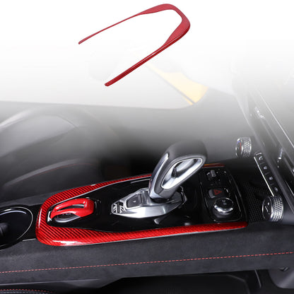 Red Real Carbon Fiber Interior Exterior Conosle Trim Cover For Lotus EMIRA 21-25 135