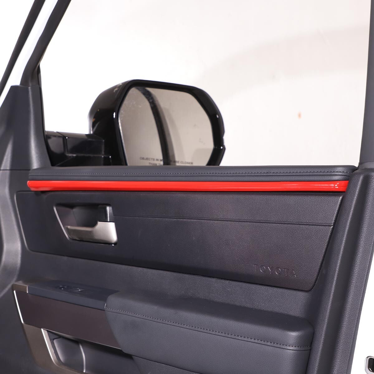 For Toyota Tundra 2022-23 Inner Interior Door Panel Trim ABS Red 4PCS US 15