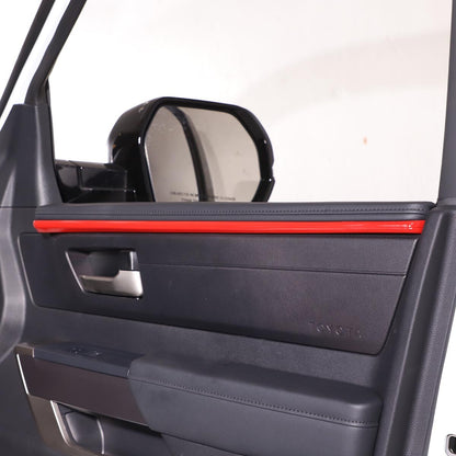 For Toyota Tundra 2022-23 Inner Interior Door Panel Trim ABS Red 4PCS US 15
