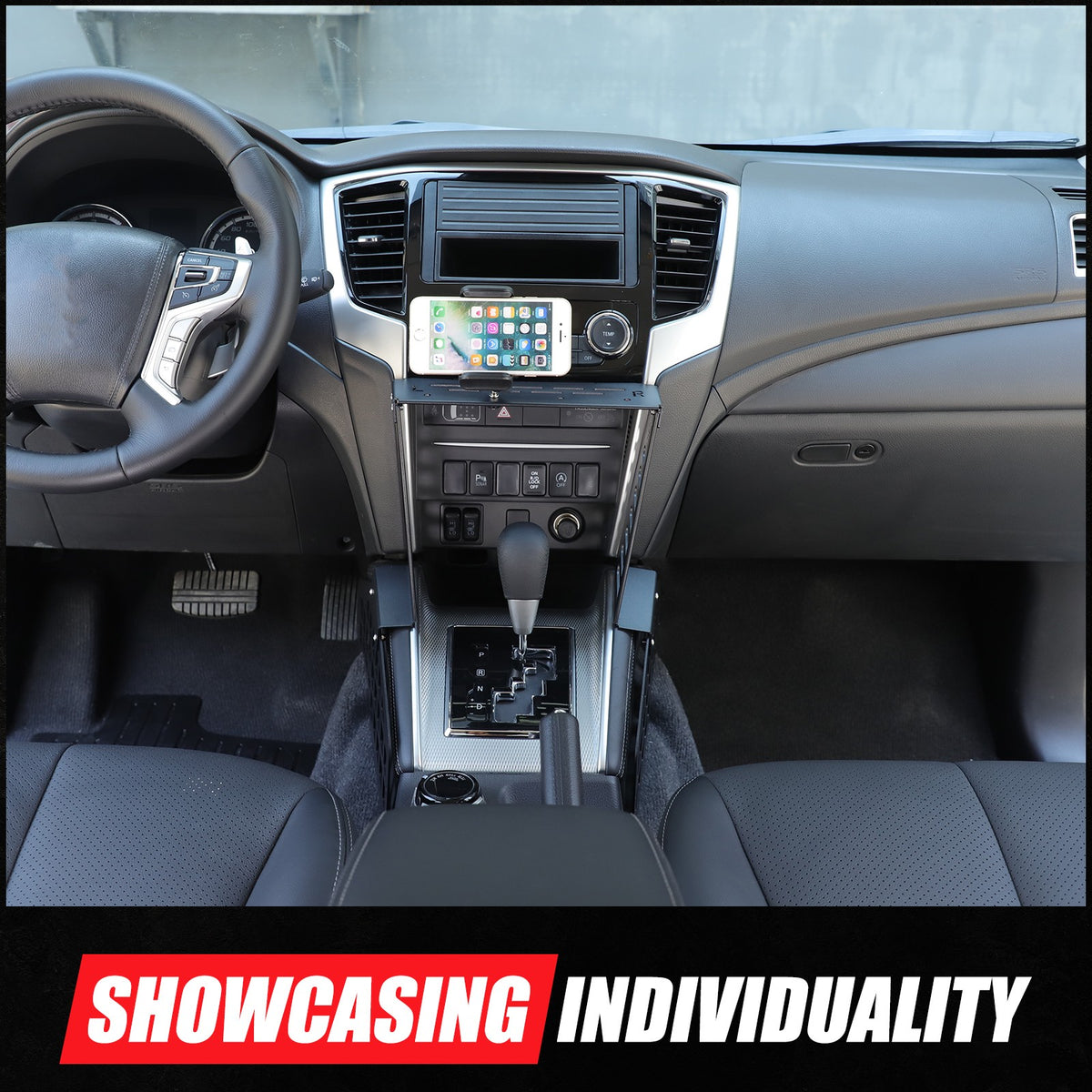 Center Console Molle Panel Digital Device Mount For Mitsubishi L200 Triton 19-23 17