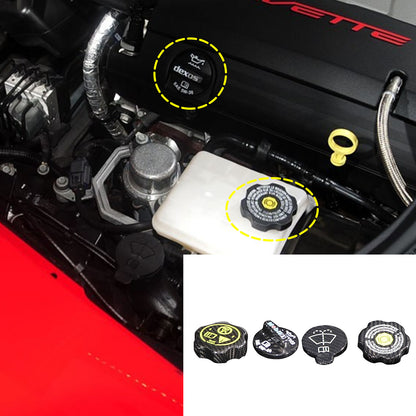 Real Carbon fiber Engine Oil Cap Radiator water tank Cover For Corvette C7 14-19 12