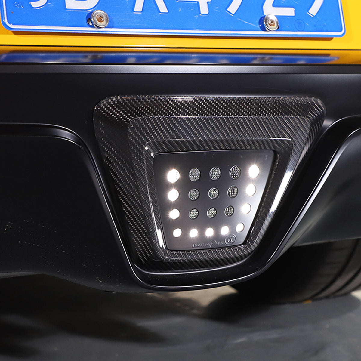 Real Carbon fiber Rear lower Bumper brake light frame For Toyota Supra 2019-24 6