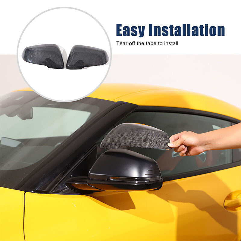 Honeycomb Carbon Fiber Side Mirror Cover Trim Fit For Toyota Supra A90 2019-24 21