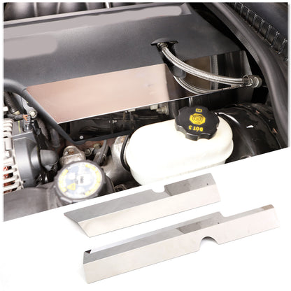 Gloss Stainless Engine LOWER FUEL RAIL COVER parts Fit for corvette C6 2005-2013 9