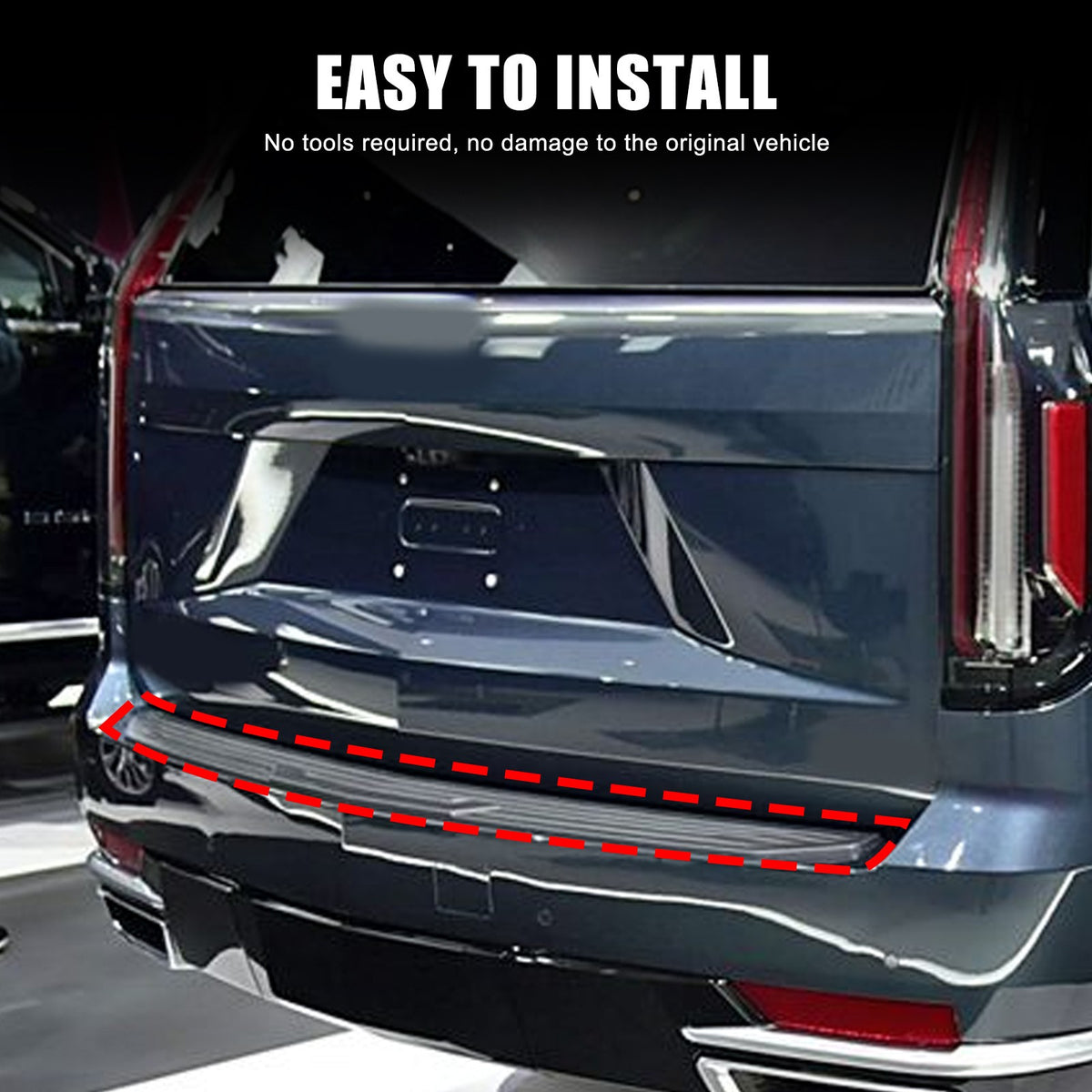 Real Carbon Fiber Rear Emblem Trim For Cadillac Escalade 2021-2023 18