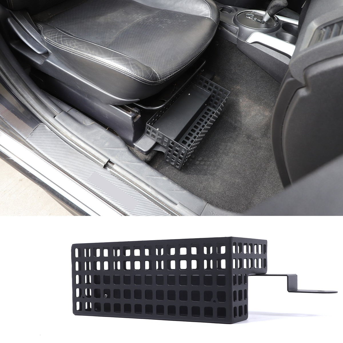 Aluminum Alloy Under Passenger Seat Storage Basket For Mitsubishi ASX 2011-2018 21