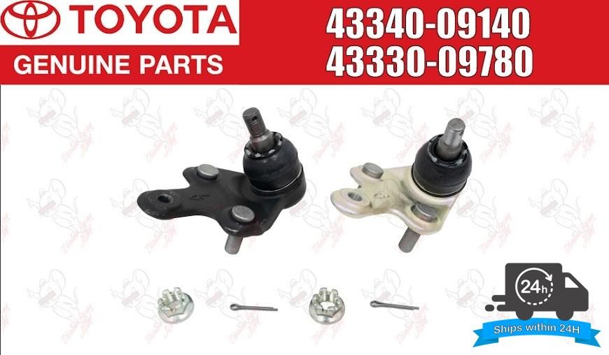 Toyota OEM JOINT ASSY, LOWER BALL, FRONT LH & RH Set Genuine 1