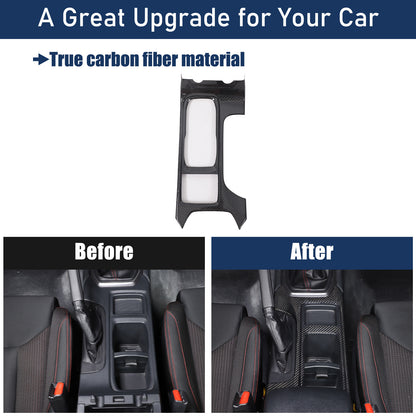 Real Carbon Fiber Console Gear Shift Panel For Subaru WRX STI VB S4 MT 2022 2024 10