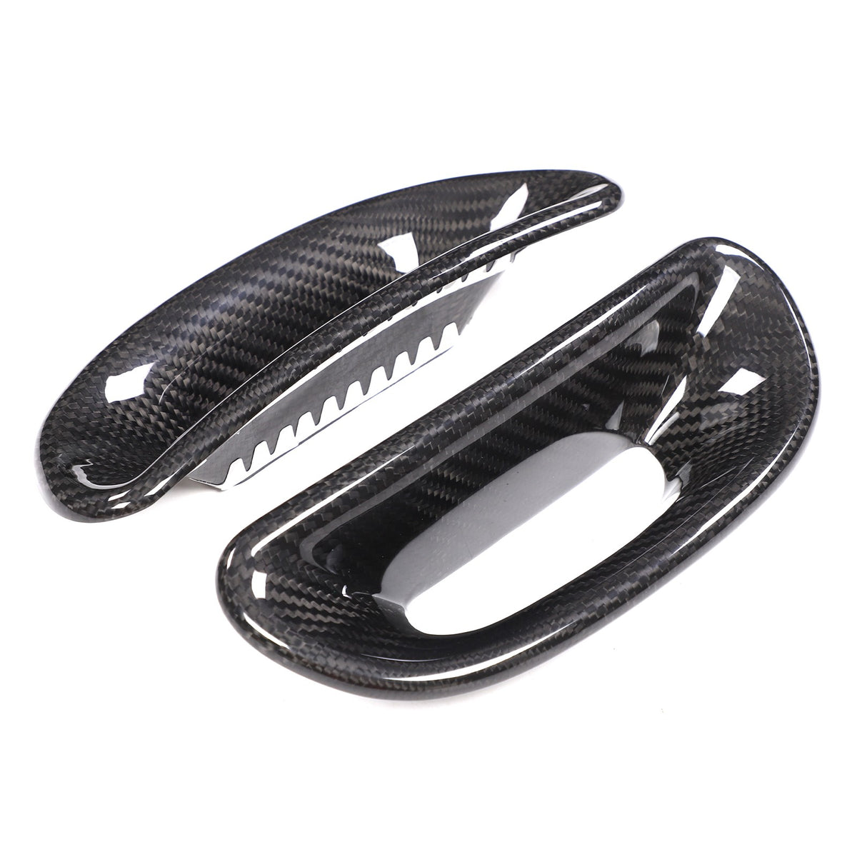 Real Carbon Fiber Front Rear Seat Back Trim For Fiat 500 Abarth 595 2016-2024 7