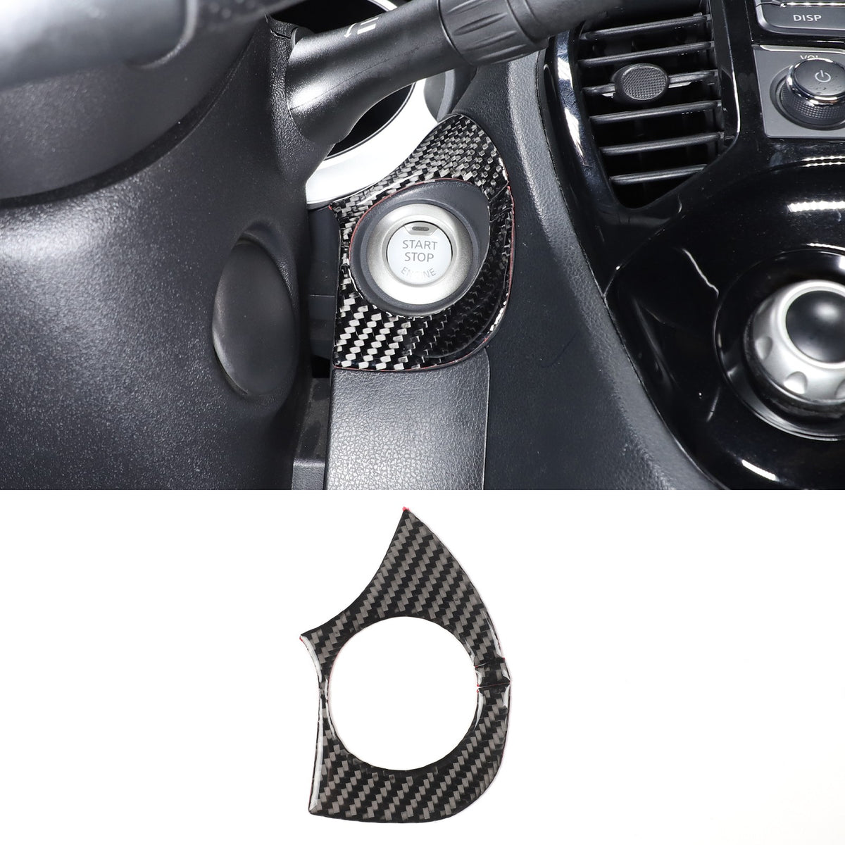 Soft Carbon Fiber Interior Center Console trim Sticker For Nissan Juke 2011-2019 231