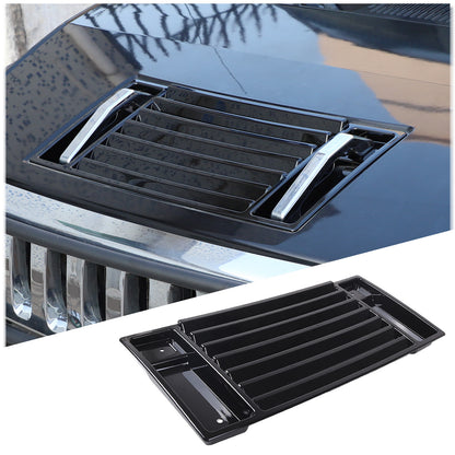 Black Hood Deck Vent Panel Handle Covers Trim W/ Handles For 03-09 Hummer H2 5
