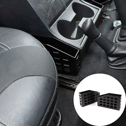 Black Gear Shift Side Storage Box Two Baskets Trim For LR Defender 04-19 8