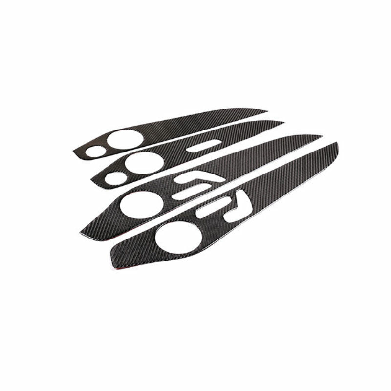 Fit For Benz C-Class 2015-2021 Real Carbon Fiber Interior Door Panel Cover Trim 7