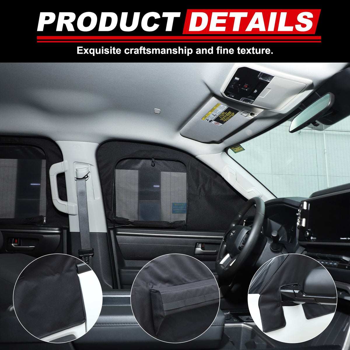 Front Window Sun Shade Sun Visor Protector Sunshade For Toyota Tundra 2022+ 14