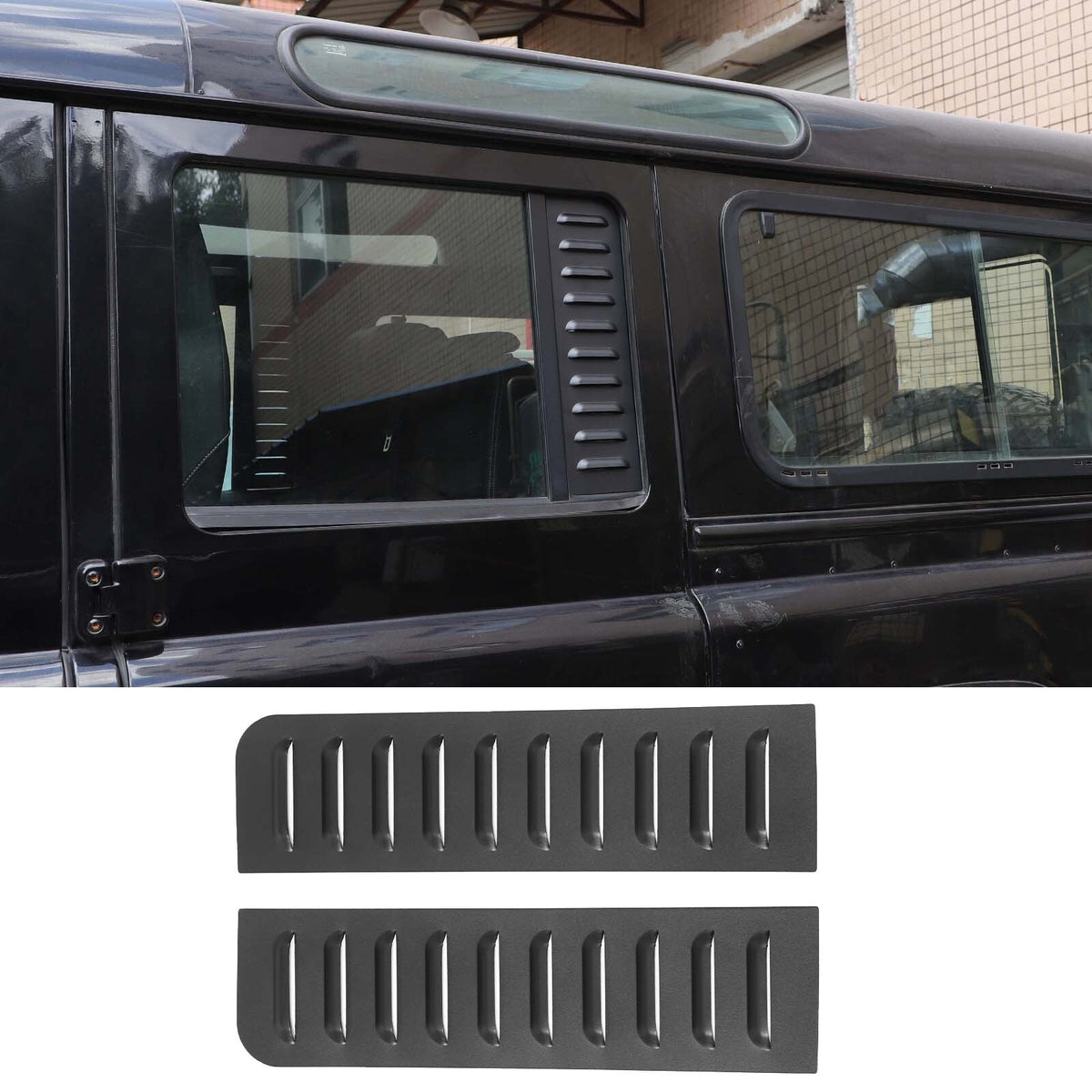 Alloy Rear Door Window Pillar Post Cover Trim For Land Rover Defender L316 04-18 19