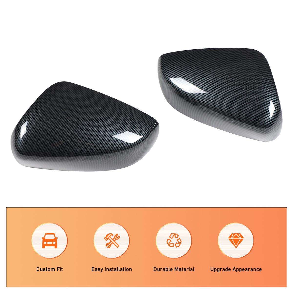 Carbon Fiber ABS Rearview Mirror Cover Trim For Subaru Outback 2026+ 9