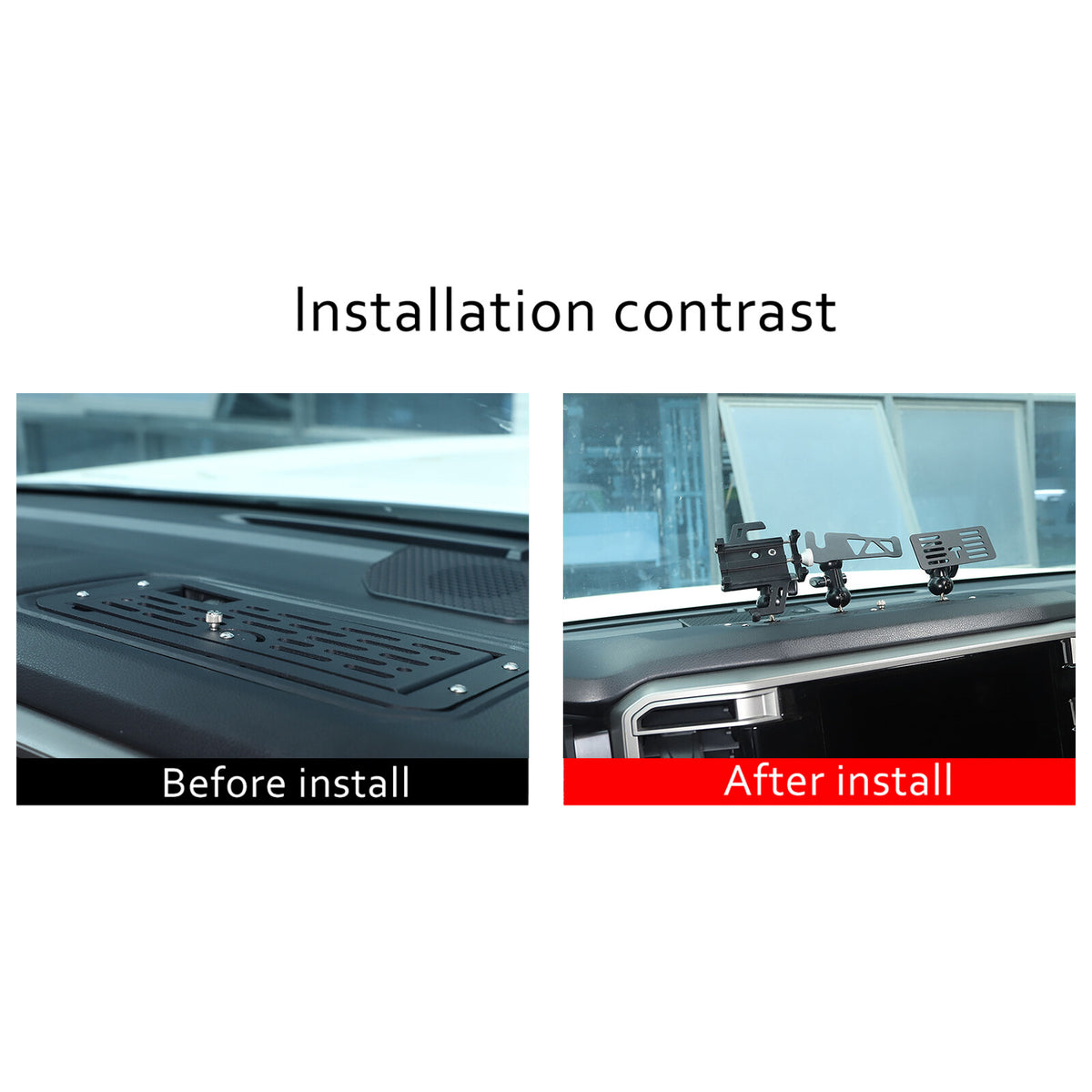 Dashboard mobile phone bracket Holder storage box Tray For Toyota Tundra 2022-26 15