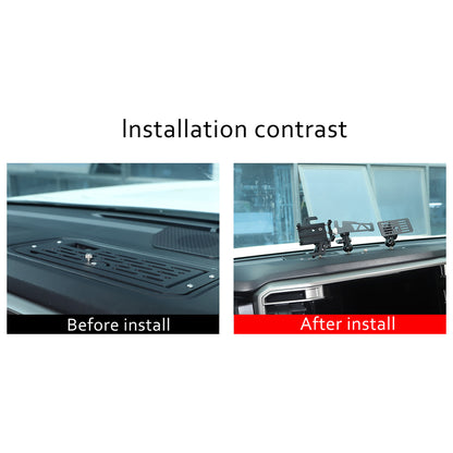 Dashboard mobile phone bracket Holder storage box Tray For Toyota Tundra 2022-26 15