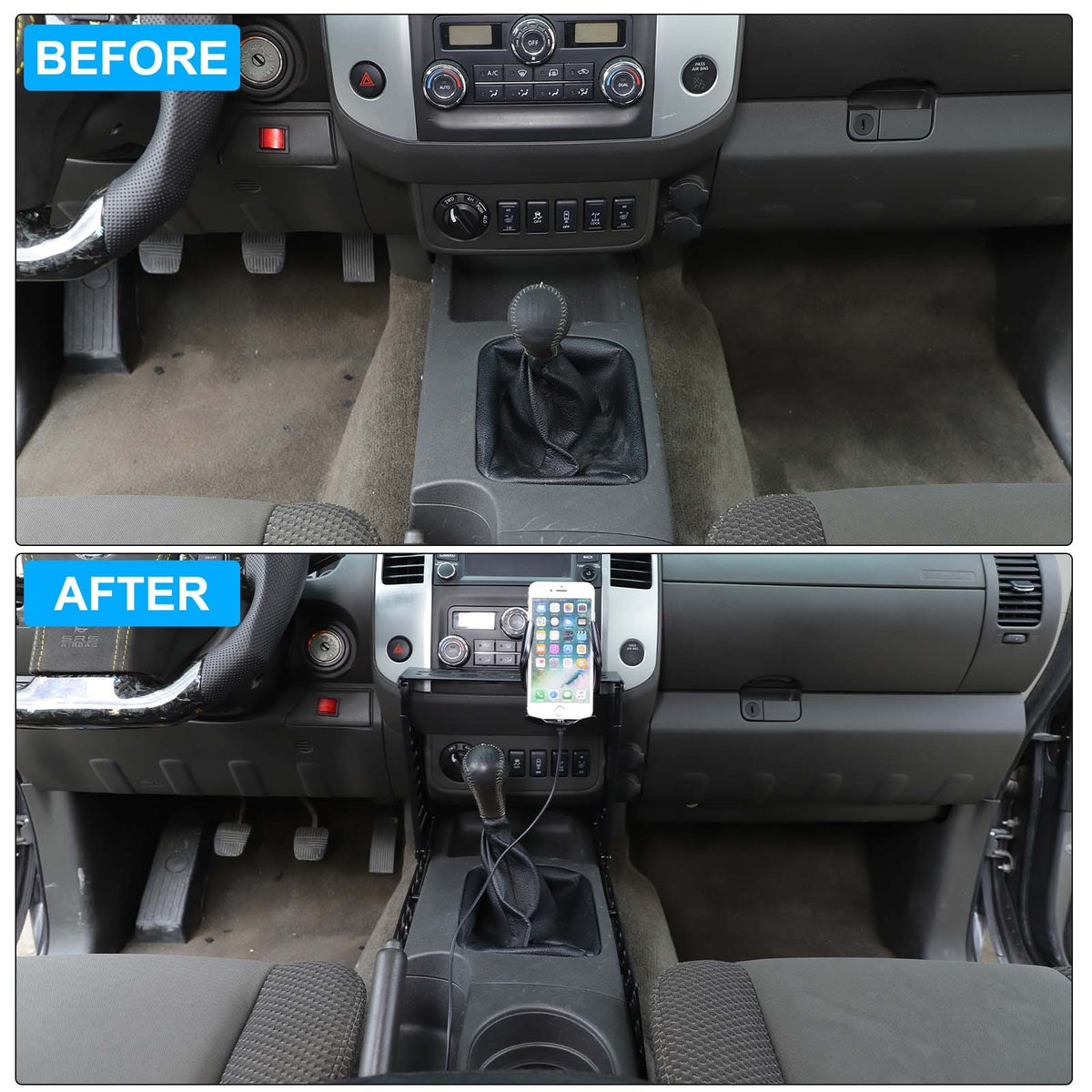 Wireless Center Molle Panel Digital Device Mount For Nissan Frontier D40 2009-17 19