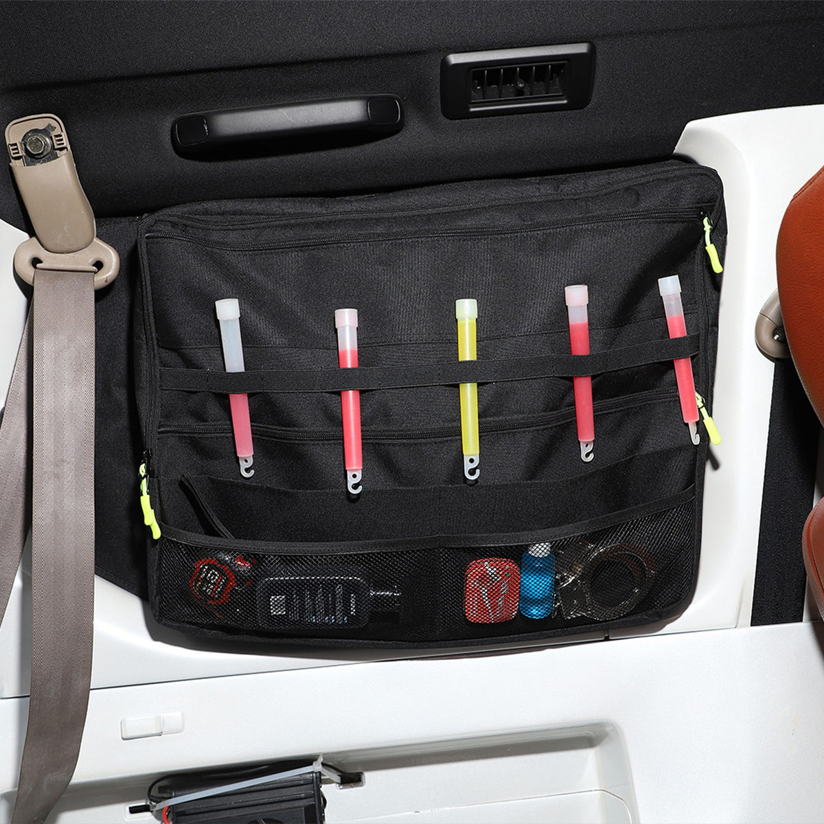 Trunk Side Left Side Window Storage Bag For Toyota Prado 1996-2002 11