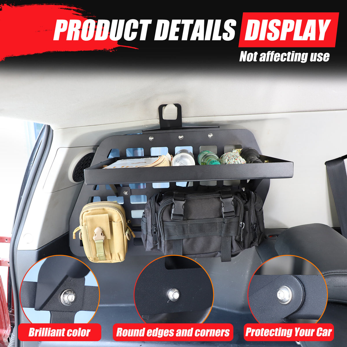 Trunk Left Side Window Cargo Molle Panels For Toyota FJ Cruiser 2007-21 US 15