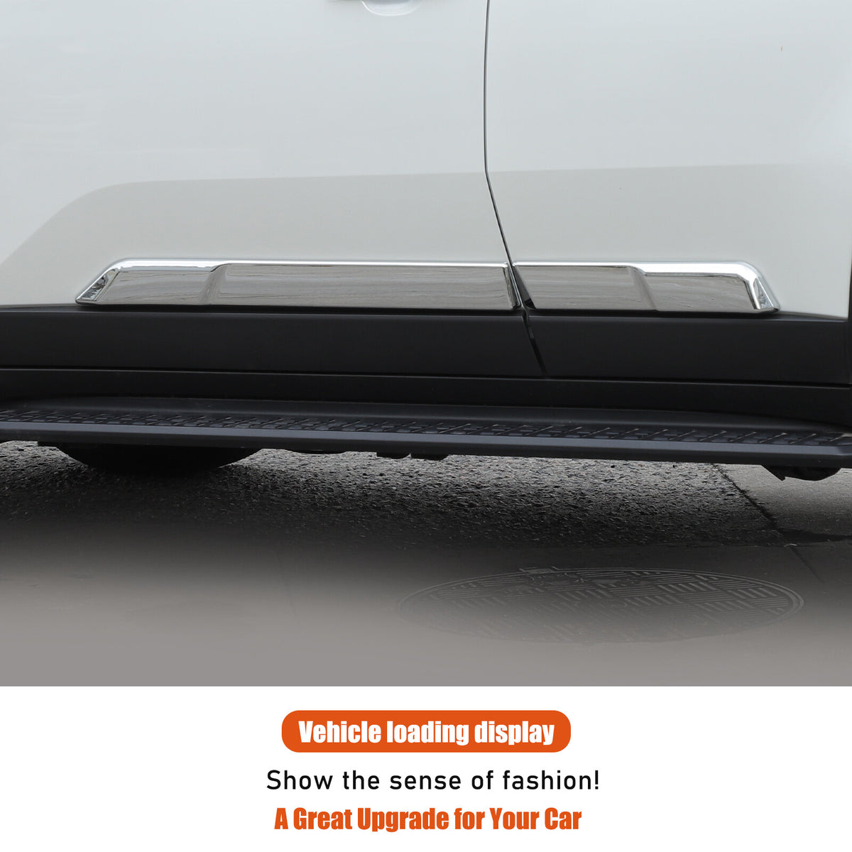 Silver Body Side Door Mouldings Cover Trim For Toyota Land Cruiser LC250 24+ 21