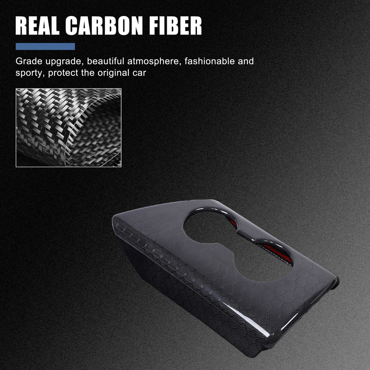 Real Carbon Fiber Center Armrest Box Panel Trim Cover For Toyota Supra A90 19-24 13
