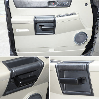 Matte Black ABS Interior Door Handle Cover Trim For Hummer H2 2003-2007 5