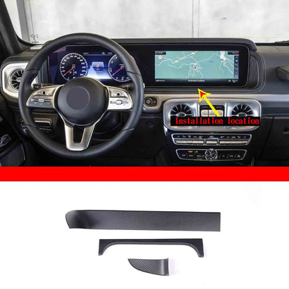Matte Real Carbon Fiber Display Frame Trim For Mercedes Benz G Class 19-20 8