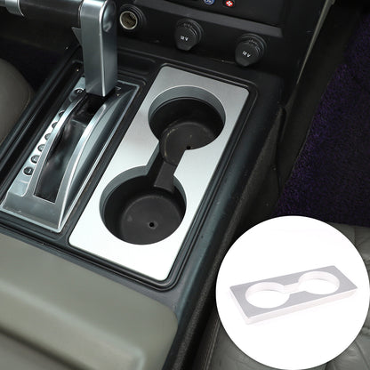 Silver Alloy Heightened Cup Holder Panel Trim Decorate Cover For Hummre H2 03-07 6