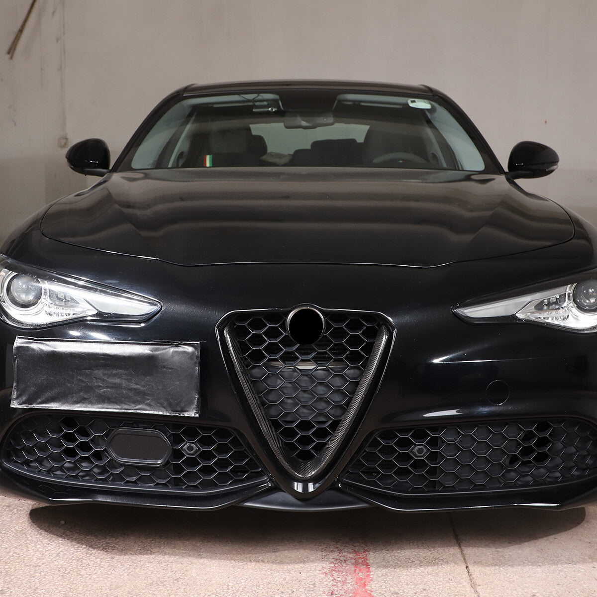 Real Carbon Fiber V-Shape Grille Cover Trim For Alfa Romeo Giulia 2017-2021 11