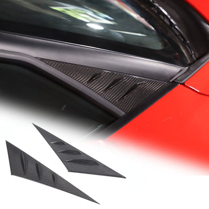 Real Carbon Fiber Window Triangle A-Pillar Cover Trim For Corvette C6 2005-13 19