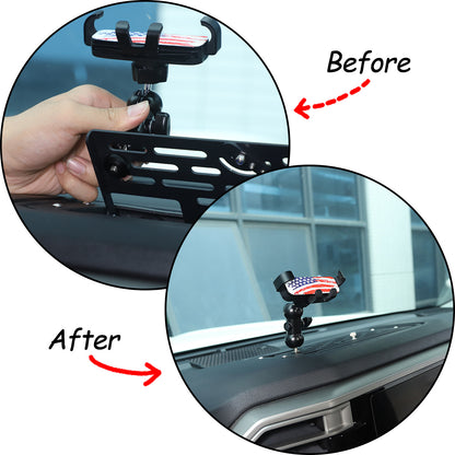 US Flag Dashboard mobile phone bracket storage box For Toyota Tundra 2022-26 6