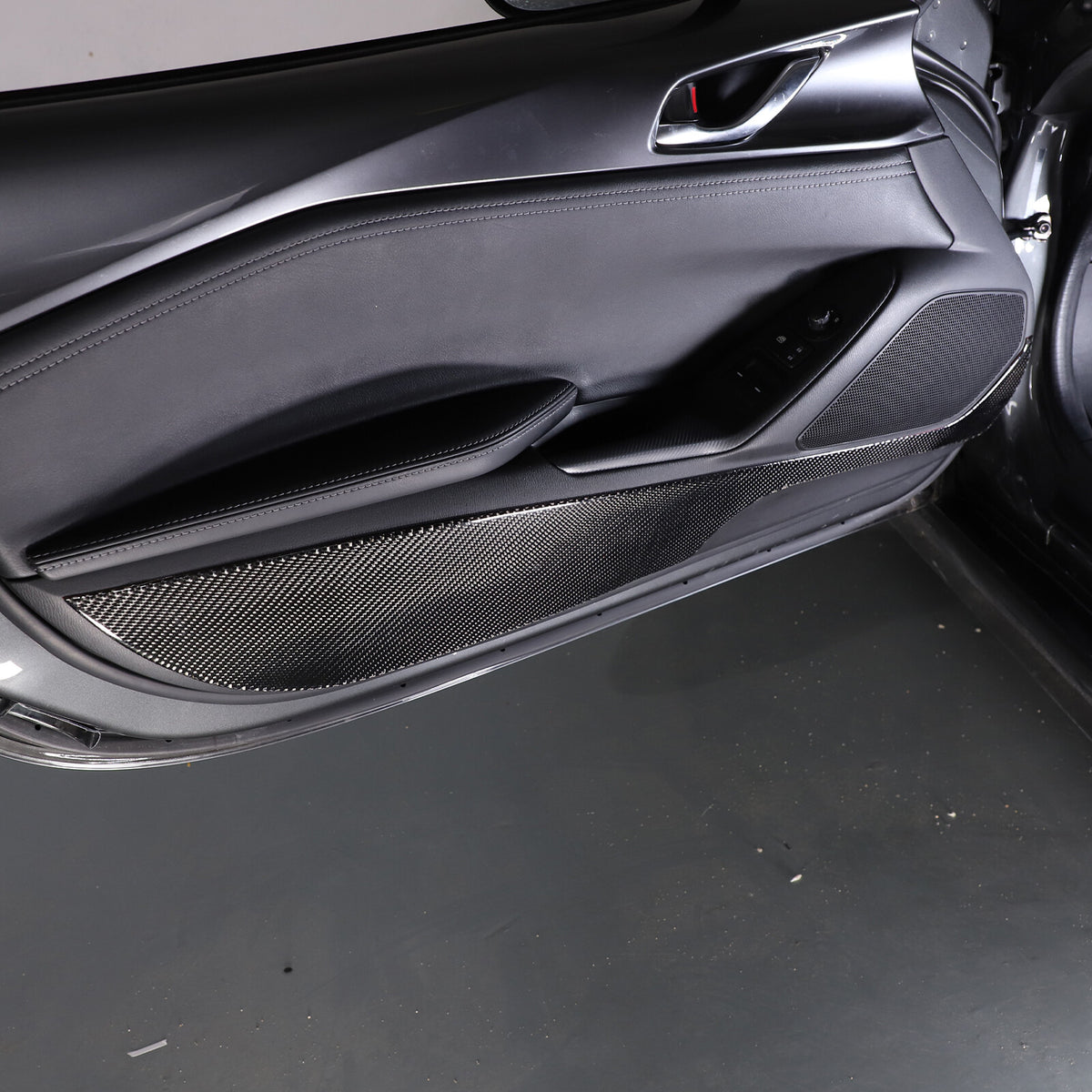 Soft Carbon Fiber Door Anti-Kick Panel Sticker For Mazda MX-5 Miata 16-23 7