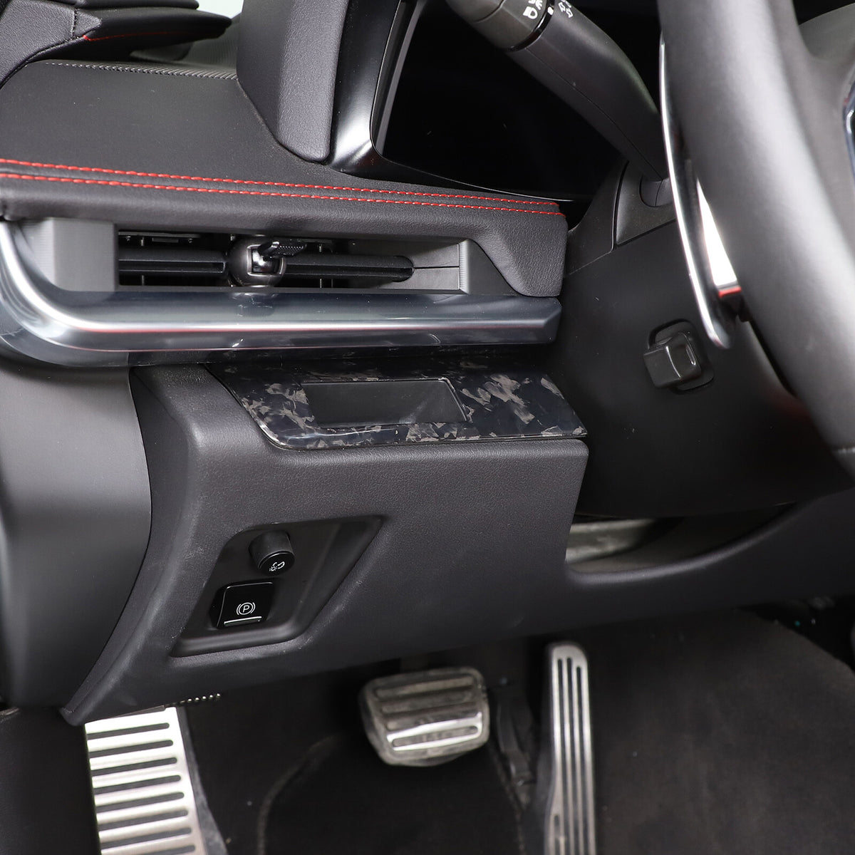 Forged Carbon Fiber Steering Wheel Card Slot Trim Cover For Corvette C8 2020-26 7
