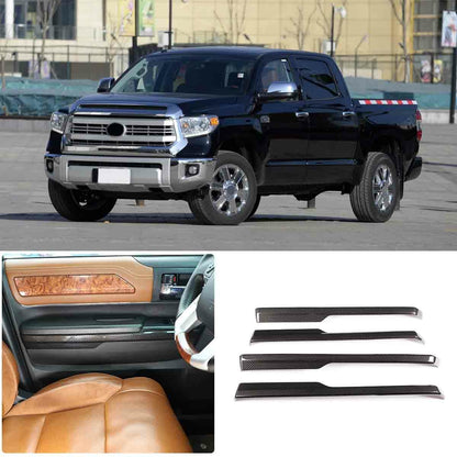 Carbon fiber Color Door Armrest Panel Trim For Toyota Tundra Crew Cab 14-20 7