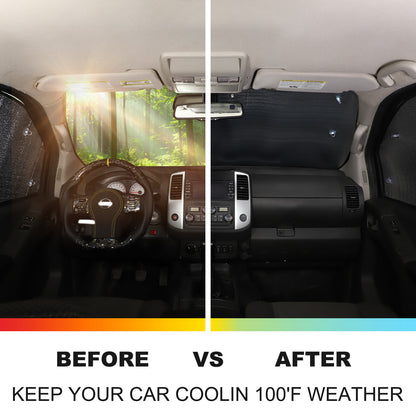 Car Sun Shade Windshield Window Cover For Nissan Frontier King Cab 13-21 US 17