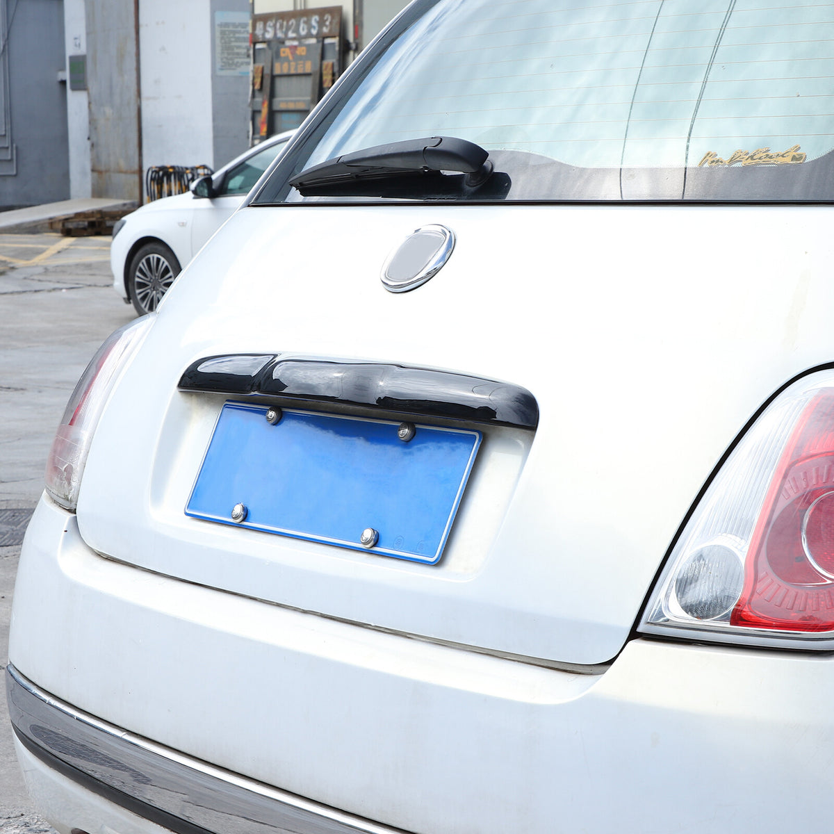 Glossy Black ABS Tailgate Trunk Handle Cover Trim For FIAT 500 2011-23 16