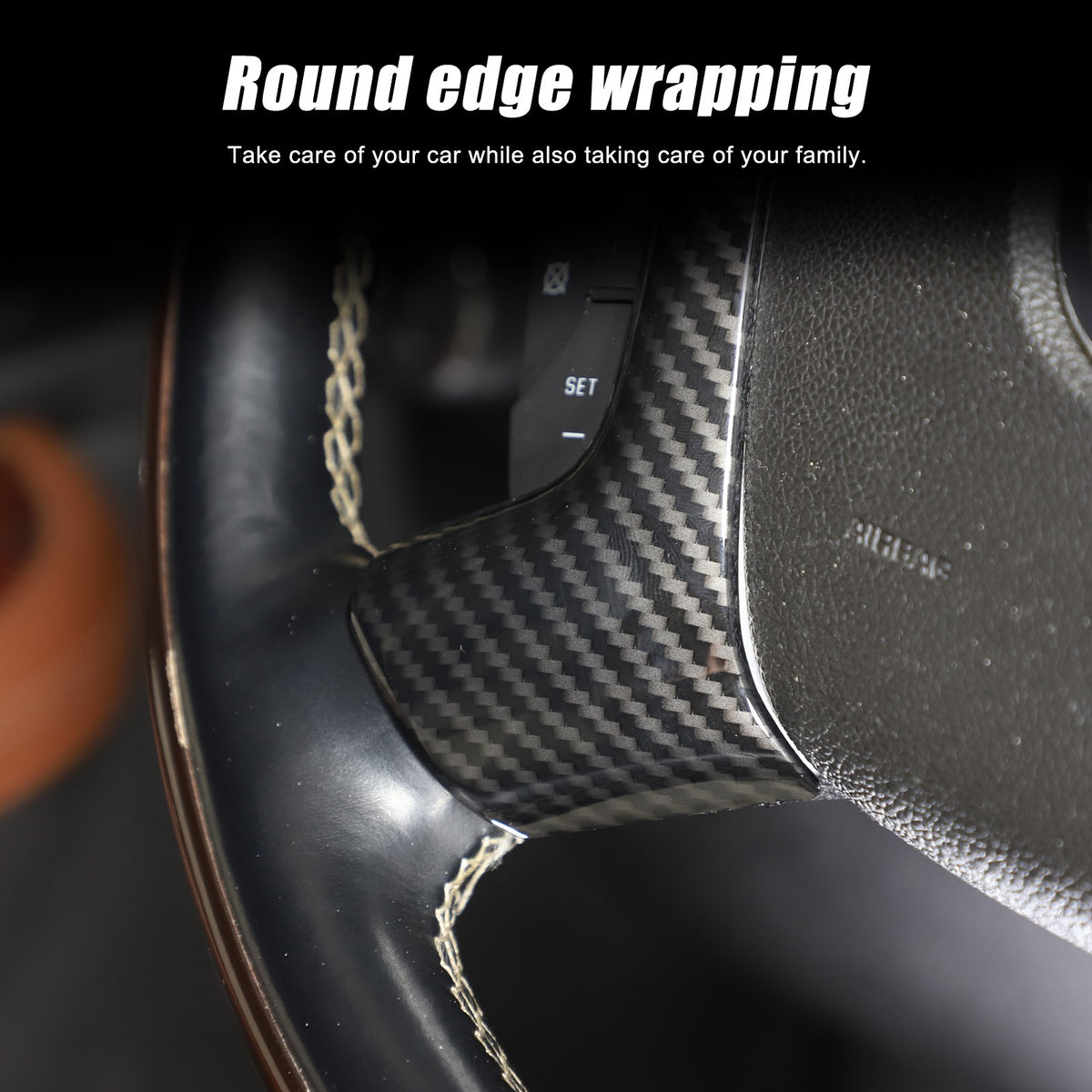 Real Dry Carbon Fiber Steering Wheel Side Button Trim For Hummer H2 2003-2007 13