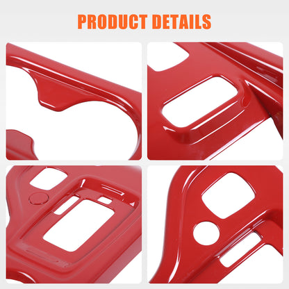 ABS Red Center Console Gear Shift Panel Trim For Ford Ranger T7 T8 2015-2021 9