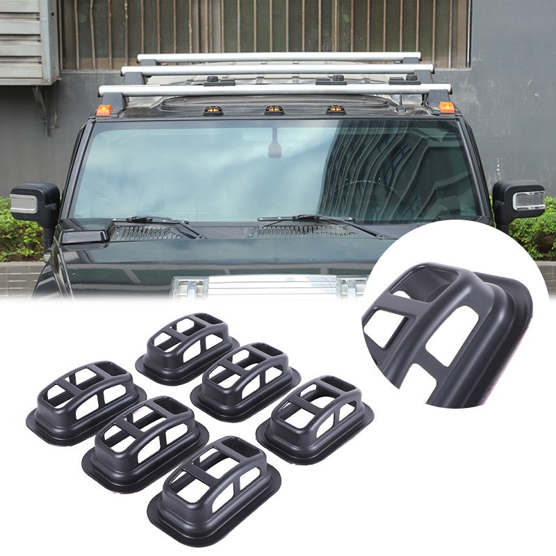 Matte Black ABS Roof Light Cover For Hummer H2 2003-2009 23