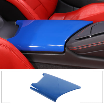 Dark Blue Console Armrest Box Lid Covers For C8 Corvette Stingray Z06 Z51 20-26 8