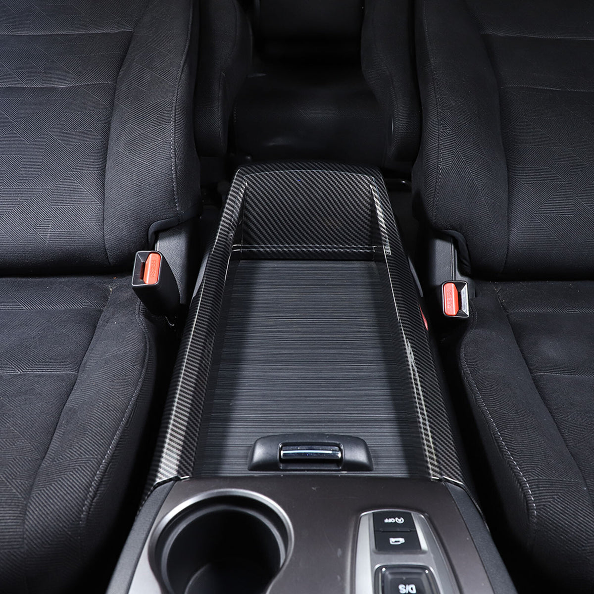 Carbon Fiber Center Console Armrest Box Side Panel Trim for Honda Pilot 16-22 12