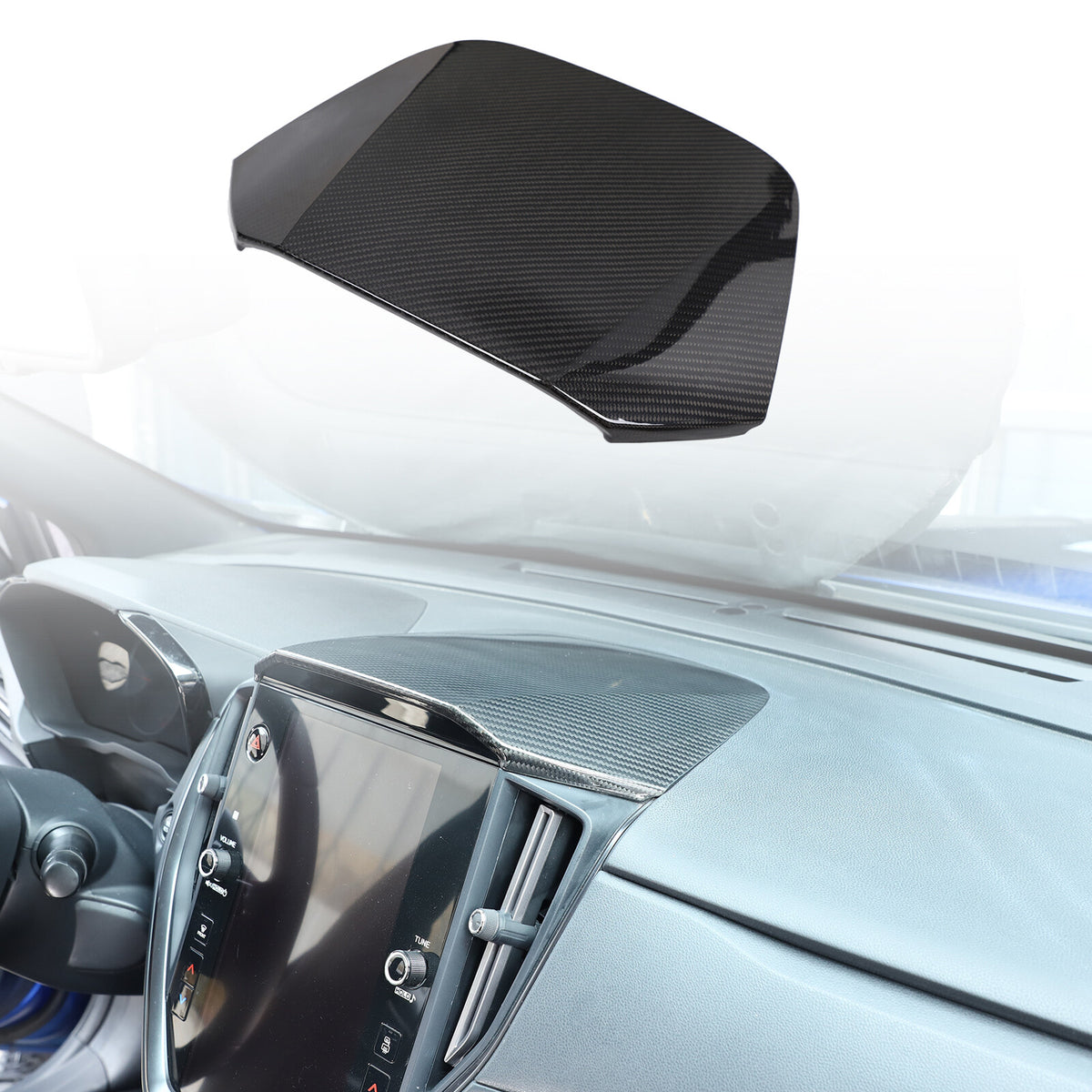 Real Carbon Fiber Center Dashboard Upper Cover Trim For Subaru WRX STI VB 22-24 5